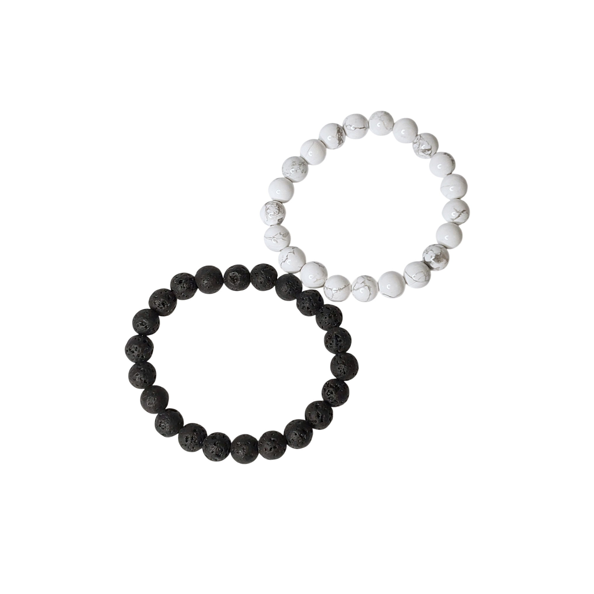 Сет браслетів з кахолонгу та лави